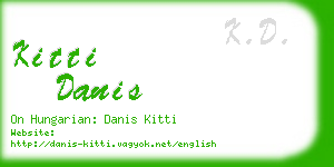 kitti danis business card